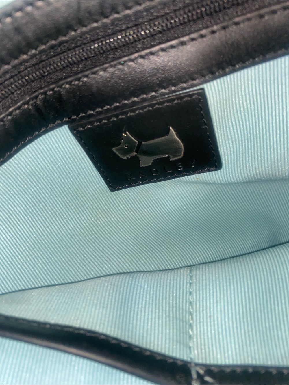 RADLEY London Black Leather Long Strap Top Handle Handbag, Radley Leather Bag - Picture 11 of 12